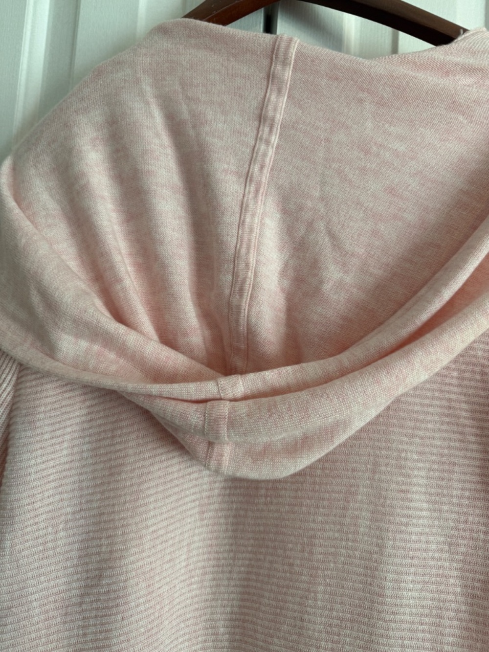 Lululemon Blush Pink Cashmere Blend Hooded Open Cardigan |‎ Size 6 - Picture 6 of 13